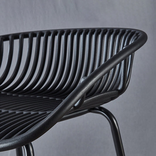 29-Inch Contemporary Bar Stool Armless Plastic Indoor Bar Stool with Iron Base Clearhalo 'Bar Furniture' 'Bar Stools' 'bar_stools' 'furn' 'furn_bar_stools' 'furniture_bar_stools' 'Kitchen & Dining Furniture' 'kitchen&dining_furn' 'kitchen' 'kitchen_furn' Furniture' 4184563