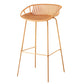 29-Inch Contemporary Bar Stool Armless Plastic Indoor Bar Stool with Iron Base Yellow 1 Piece Clearhalo 'Bar Furniture' 'Bar Stools' 'bar_stools' 'furn' 'furn_bar_stools' 'furniture_bar_stools' 'Kitchen & Dining Furniture' 'kitchen&dining_furn' 'kitchen' 'kitchen_furn' Furniture' 4184570