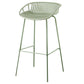 29-Inch Contemporary Bar Stool Armless Plastic Indoor Bar Stool with Iron Base Green 1 Piece Clearhalo 'Bar Furniture' 'Bar Stools' 'bar_stools' 'furn' 'furn_bar_stools' 'furniture_bar_stools' 'Kitchen & Dining Furniture' 'kitchen&dining_furn' 'kitchen' 'kitchen_furn' Furniture' 4184572