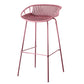29-Inch Contemporary Bar Stool Armless Plastic Indoor Bar Stool with Iron Base Purple 1 Piece Clearhalo 'Bar Furniture' 'Bar Stools' 'bar_stools' 'furn' 'furn_bar_stools' 'furniture_bar_stools' 'Kitchen & Dining Furniture' 'kitchen&dining_furn' 'kitchen' 'kitchen_furn' Furniture' 4184573