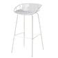 29-Inch Contemporary Bar Stool Armless Plastic Indoor Bar Stool with Iron Base White 1 Piece Clearhalo 'Bar Furniture' 'Bar Stools' 'bar_stools' 'furn' 'furn_bar_stools' 'furniture_bar_stools' 'Kitchen & Dining Furniture' 'kitchen&dining_furn' 'kitchen' 'kitchen_furn' Furniture' 4184574