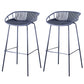 29-Inch Contemporary Bar Stool Armless Plastic Indoor Bar Stool with Iron Base Blue 2 Piece Set Clearhalo 'Bar Furniture' 'Bar Stools' 'bar_stools' 'furn' 'furn_bar_stools' 'furniture_bar_stools' 'Kitchen & Dining Furniture' 'kitchen&dining_furn' 'kitchen' 'kitchen_furn' Furniture' 4184576