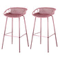29-Inch Contemporary Bar Stool Armless Plastic Indoor Bar Stool with Iron Base Purple 2 Piece Set Clearhalo 'Bar Furniture' 'Bar Stools' 'bar_stools' 'furn' 'furn_bar_stools' 'furniture_bar_stools' 'Kitchen & Dining Furniture' 'kitchen&dining_furn' 'kitchen' 'kitchen_furn' Furniture' 4184580