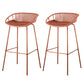 29-Inch Contemporary Bar Stool Armless Plastic Indoor Bar Stool with Iron Base Orange 2 Piece Set Clearhalo 'Bar Furniture' 'Bar Stools' 'bar_stools' 'furn' 'furn_bar_stools' 'furniture_bar_stools' 'Kitchen & Dining Furniture' 'kitchen&dining_furn' 'kitchen' 'kitchen_furn' Furniture' 4184582