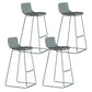 Bucket Footrest Bar & Counter Stool Indoor Plastic Modern Counter Bar Stool Green 4 Piece Set Counter Stool(26"H) Clearhalo 'Bar Furniture' 'Bar Stools' 'bar_stools' 'furn' 'furn_bar_stools' 'furniture_bar_stools' 'Kitchen & Dining Furniture' 'kitchen&dining_furn' 'kitchen' 'kitchen_furn' Furniture' 4184590