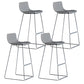 Bucket Footrest Bar & Counter Stool Indoor Plastic Modern Counter Bar Stool Grey 4 Piece Set Counter Stool(26"H) Clearhalo 'Bar Furniture' 'Bar Stools' 'bar_stools' 'furn' 'furn_bar_stools' 'furniture_bar_stools' 'Kitchen & Dining Furniture' 'kitchen&dining_furn' 'kitchen' 'kitchen_furn' Furniture' 4184597