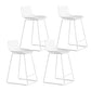 Bucket Footrest Bar & Counter Stool Indoor Plastic Modern Counter Bar Stool White 4 Piece Set Counter Stool (24"H) Clearhalo 'Bar Furniture' 'Bar Stools' 'bar_stools' 'furn' 'furn_bar_stools' 'furniture_bar_stools' 'Kitchen & Dining Furniture' 'kitchen&dining_furn' 'kitchen' 'kitchen_furn' Furniture' 4184601