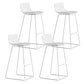 Bucket Footrest Bar & Counter Stool Indoor Plastic Modern Counter Bar Stool White 4 Piece Set Counter Stool(26"H) Clearhalo 'Bar Furniture' 'Bar Stools' 'bar_stools' 'furn' 'furn_bar_stools' 'furniture_bar_stools' 'Kitchen & Dining Furniture' 'kitchen&dining_furn' 'kitchen' 'kitchen_furn' Furniture' 4184602