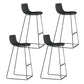 Bucket Footrest Bar & Counter Stool Indoor Plastic Modern Counter Bar Stool Black 4 Piece Set Counter Stool(26"H) Clearhalo 'Bar Furniture' 'Bar Stools' 'bar_stools' 'furn' 'furn_bar_stools' 'furniture_bar_stools' 'Kitchen & Dining Furniture' 'kitchen&dining_furn' 'kitchen' 'kitchen_furn' Furniture' 4184608