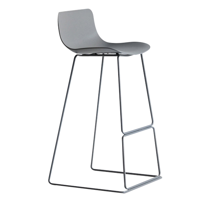 Bucket Footrest Bar & Counter Stool Indoor Plastic Modern Counter Bar Stool Grey 1 Piece Bar Stool(30"H) Clearhalo 'Bar Furniture' 'Bar Stools' 'bar_stools' 'furn' 'furn_bar_stools' 'furniture_bar_stools' 'Kitchen & Dining Furniture' 'kitchen&dining_furn' 'kitchen' 'kitchen_furn' Furniture' 4184617
