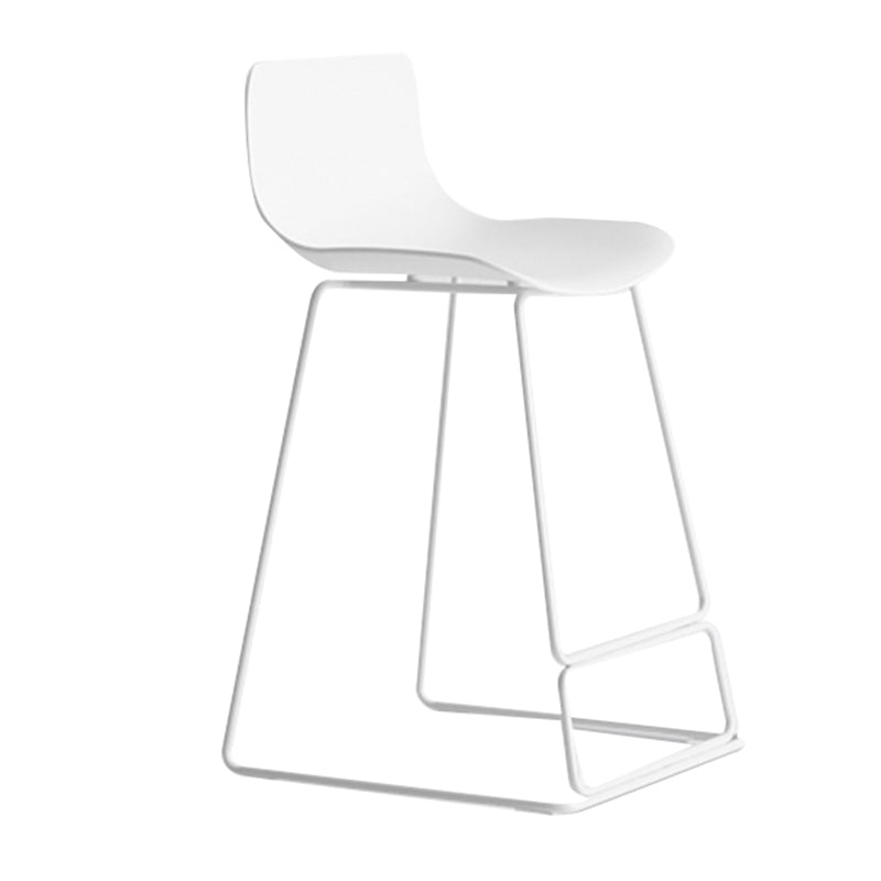 Bucket Footrest Bar & Counter Stool Indoor Plastic Modern Counter Bar Stool White 1 Piece Counter Stool (24"H) Clearhalo 'Bar Furniture' 'Bar Stools' 'bar_stools' 'furn' 'furn_bar_stools' 'furniture_bar_stools' 'Kitchen & Dining Furniture' 'kitchen&dining_furn' 'kitchen' 'kitchen_furn' Furniture' 4184618