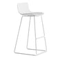 Bucket Footrest Bar & Counter Stool Indoor Plastic Modern Counter Bar Stool White 1 Piece Bar Stool(30"H) Clearhalo 'Bar Furniture' 'Bar Stools' 'bar_stools' 'furn' 'furn_bar_stools' 'furniture_bar_stools' 'Kitchen & Dining Furniture' 'kitchen&dining_furn' 'kitchen' 'kitchen_furn' Furniture' 4184620