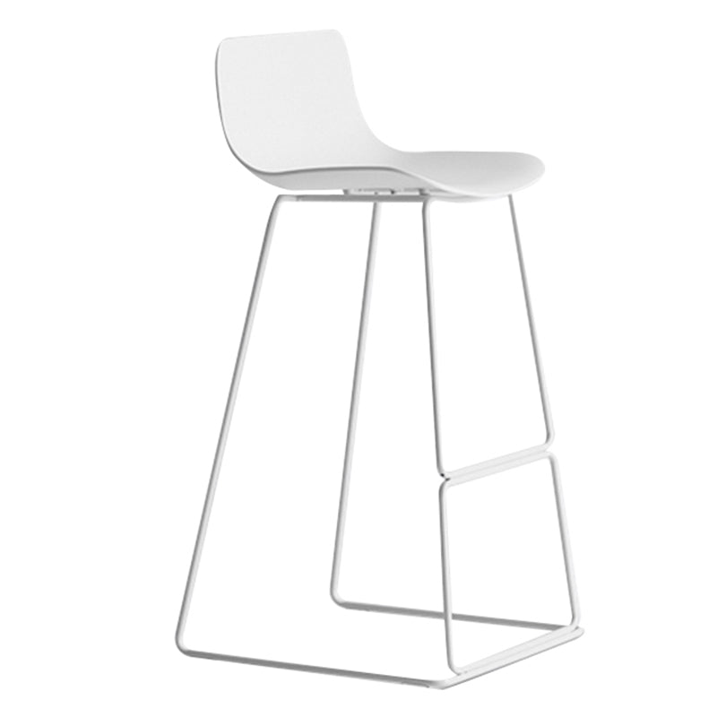Bucket Footrest Bar & Counter Stool Indoor Plastic Modern Counter Bar Stool White 1 Piece Bar Stool(30"H) Clearhalo 'Bar Furniture' 'Bar Stools' 'bar_stools' 'furn' 'furn_bar_stools' 'furniture_bar_stools' 'Kitchen & Dining Furniture' 'kitchen&dining_furn' 'kitchen' 'kitchen_furn' Furniture' 4184620