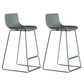Bucket Footrest Bar & Counter Stool Indoor Plastic Modern Counter Bar Stool Green 2 Piece Set Counter Stool (24"H) Clearhalo 'Bar Furniture' 'Bar Stools' 'bar_stools' 'furn' 'furn_bar_stools' 'furniture_bar_stools' 'Kitchen & Dining Furniture' 'kitchen&dining_furn' 'kitchen' 'kitchen_furn' Furniture' 4184626