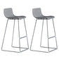 Bucket Footrest Bar & Counter Stool Indoor Plastic Modern Counter Bar Stool Grey 2 Piece Set Clearhalo 'Bar Furniture' 'Bar Stools' 'bar_stools' 'furn' 'furn_bar_stools' 'furniture_bar_stools' 'Kitchen & Dining Furniture' 'kitchen&dining_furn' 'kitchen' 'kitchen_furn' Furniture' 4184629