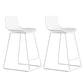 Bucket Footrest Bar & Counter Stool Indoor Plastic Modern Counter Bar Stool White 2 Piece Set Counter Stool (24"H) Clearhalo 'Bar Furniture' 'Bar Stools' 'bar_stools' 'furn' 'furn_bar_stools' 'furniture_bar_stools' 'Kitchen & Dining Furniture' 'kitchen&dining_furn' 'kitchen' 'kitchen_furn' Furniture' 4184630