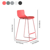 Bucket Footrest Bar & Counter Stool Indoor Plastic Modern Counter Bar Stool Clearhalo 'Bar Furniture' 'Bar Stools' 'bar_stools' 'furn' 'furn_bar_stools' 'furniture_bar_stools' 'Kitchen & Dining Furniture' 'kitchen&dining_furn' 'kitchen' 'kitchen_furn' Furniture' 4184634