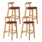 Modern Backrest Armless Counter Stool Wood Milk Tea Shop Bar Stool with Cushion Coffee 4 Piece Set Clearhalo 'Bar Furniture' 'Bar Stools' 'bar_stools' 'furn' 'furn_bar_stools' 'furniture_bar_stools' 'Kitchen & Dining Furniture' 'kitchen&dining_furn' 'kitchen' 'kitchen_furn' Furniture' 4184668