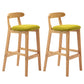 Modern Backrest Armless Counter Stool Wood Milk Tea Shop Bar Stool with Cushion Turquoise 2 Piece Set Clearhalo 'Bar Furniture' 'Bar Stools' 'bar_stools' 'furn' 'furn_bar_stools' 'furniture_bar_stools' 'Kitchen & Dining Furniture' 'kitchen&dining_furn' 'kitchen' 'kitchen_furn' Furniture' 4184677