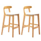Modern Backrest Armless Counter Stool Wood Milk Tea Shop Bar Stool with Cushion White 2 Piece Set Clearhalo 'Bar Furniture' 'Bar Stools' 'bar_stools' 'furn' 'furn_bar_stools' 'furniture_bar_stools' 'Kitchen & Dining Furniture' 'kitchen&dining_furn' 'kitchen' 'kitchen_furn' Furniture' 4184683