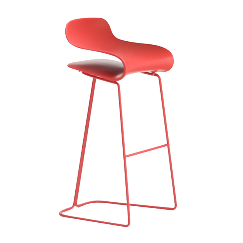 Low Back Footrest Counter Stool Saddle Seat Modern Counter Chair for Bar Red Bar Stool(30"H) Clearhalo 'Bar Furniture' 'Bar Stools' 'bar_stools' 'furn' 'furn_bar_stools' 'furniture_bar_stools' 'Kitchen & Dining Furniture' 'kitchen&dining_furn' 'kitchen' 'kitchen_furn' Furniture' 4184687