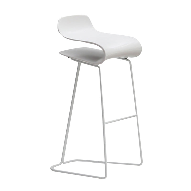 Low Back Footrest Counter Stool Saddle Seat Modern Counter Chair for Bar White Bar Stool(30"H) Clearhalo 'Bar Furniture' 'Bar Stools' 'bar_stools' 'furn' 'furn_bar_stools' 'furniture_bar_stools' 'Kitchen & Dining Furniture' 'kitchen&dining_furn' 'kitchen' 'kitchen_furn' Furniture' 4184691