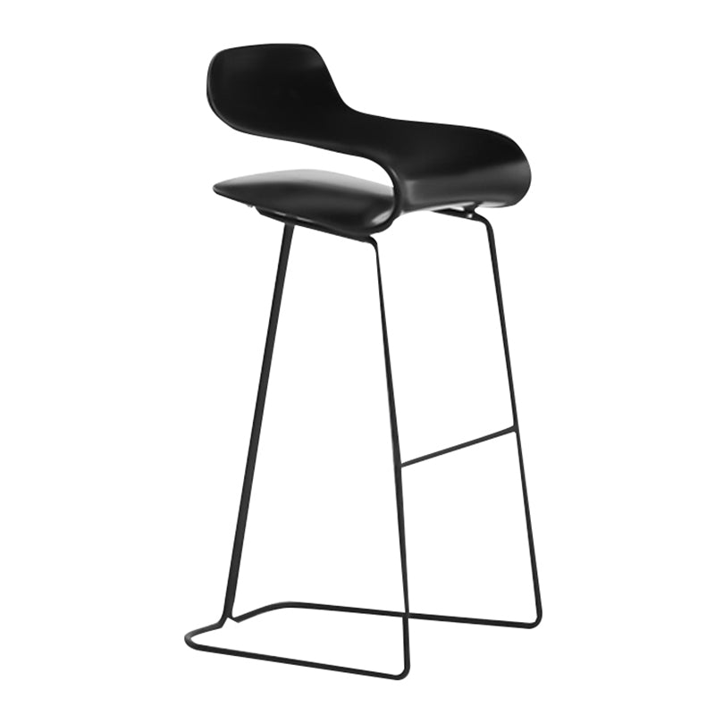 Low Back Footrest Counter Stool Saddle Seat Modern Counter Chair for Bar Black Bar Stool(30"H) Clearhalo 'Bar Furniture' 'Bar Stools' 'bar_stools' 'furn' 'furn_bar_stools' 'furniture_bar_stools' 'Kitchen & Dining Furniture' 'kitchen&dining_furn' 'kitchen' 'kitchen_furn' Furniture' 4184692