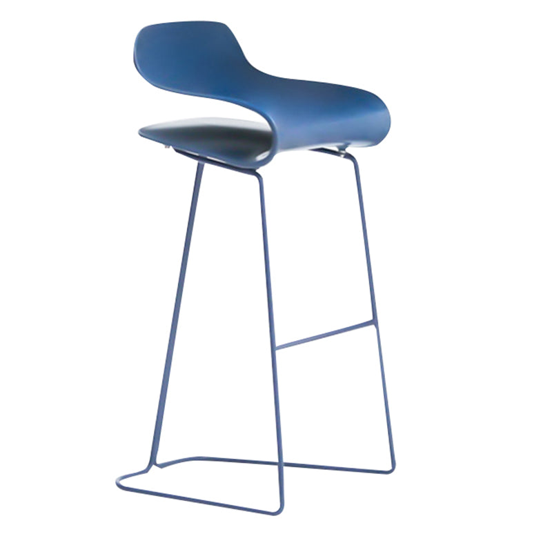 Low Back Footrest Counter Stool Saddle Seat Modern Counter Chair for Bar Blue Bar Stool(30"H) Clearhalo 'Bar Furniture' 'Bar Stools' 'bar_stools' 'furn' 'furn_bar_stools' 'furniture_bar_stools' 'Kitchen & Dining Furniture' 'kitchen&dining_furn' 'kitchen' 'kitchen_furn' Furniture' 4184696