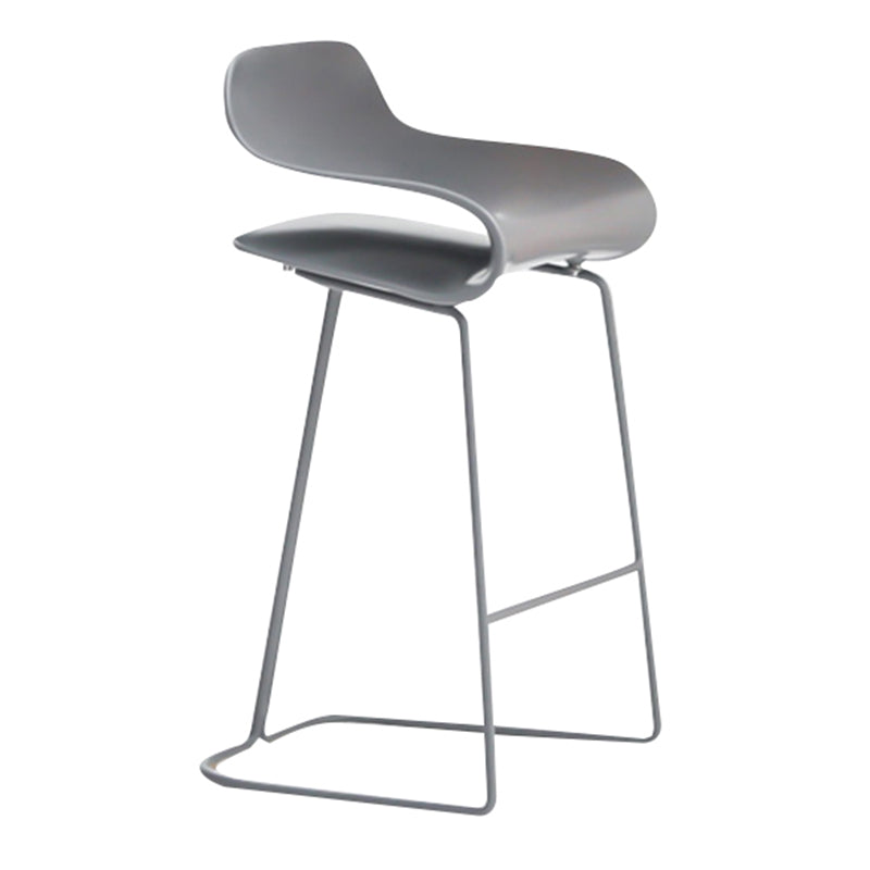 Low Back Footrest Counter Stool Saddle Seat Modern Counter Chair for Bar Grey Counter Stool(26"H) Clearhalo 'Bar Furniture' 'Bar Stools' 'bar_stools' 'furn' 'furn_bar_stools' 'furniture_bar_stools' 'Kitchen & Dining Furniture' 'kitchen&dining_furn' 'kitchen' 'kitchen_furn' Furniture' 4184698