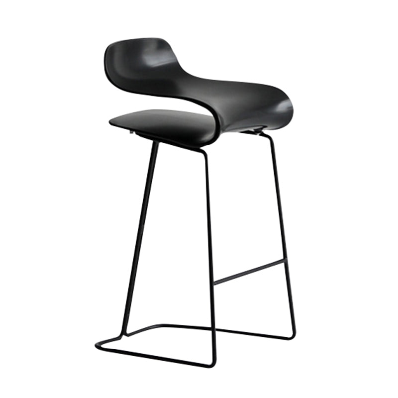 Low Back Footrest Counter Stool Saddle Seat Modern Counter Chair for Bar Black Counter Stool(26"H) Clearhalo 'Bar Furniture' 'Bar Stools' 'bar_stools' 'furn' 'furn_bar_stools' 'furniture_bar_stools' 'Kitchen & Dining Furniture' 'kitchen&dining_furn' 'kitchen' 'kitchen_furn' Furniture' 4184702