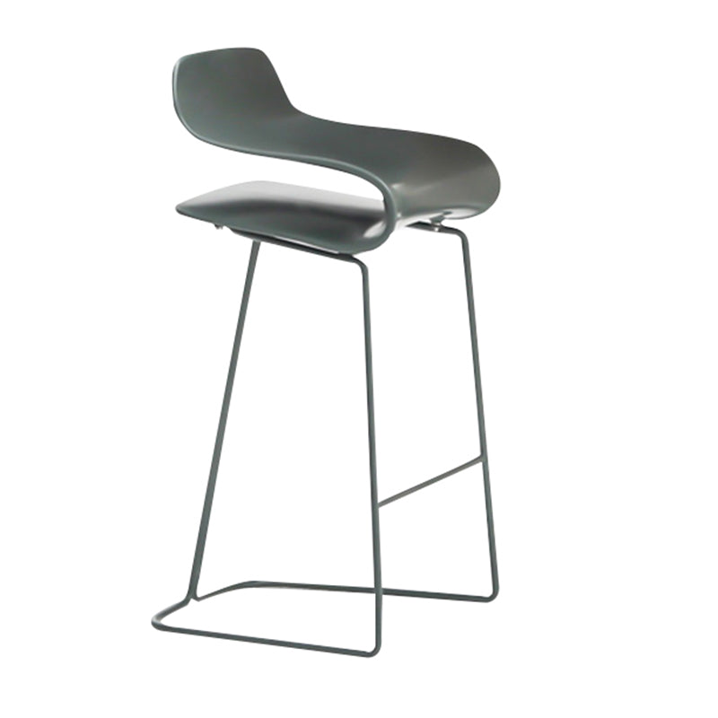 Low Back Footrest Counter Stool Saddle Seat Modern Counter Chair for Bar Green Counter Stool(26"H) Clearhalo 'Bar Furniture' 'Bar Stools' 'bar_stools' 'furn' 'furn_bar_stools' 'furniture_bar_stools' 'Kitchen & Dining Furniture' 'kitchen&dining_furn' 'kitchen' 'kitchen_furn' Furniture' 4184704