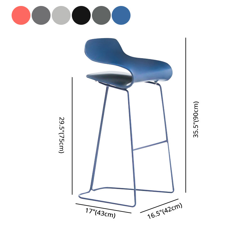 Low Back Footrest Counter Stool Saddle Seat Modern Counter Chair for Bar Clearhalo 'Bar Furniture' 'Bar Stools' 'bar_stools' 'furn' 'furn_bar_stools' 'furniture_bar_stools' 'Kitchen & Dining Furniture' 'kitchen&dining_furn' 'kitchen' 'kitchen_furn' Furniture' 4184707