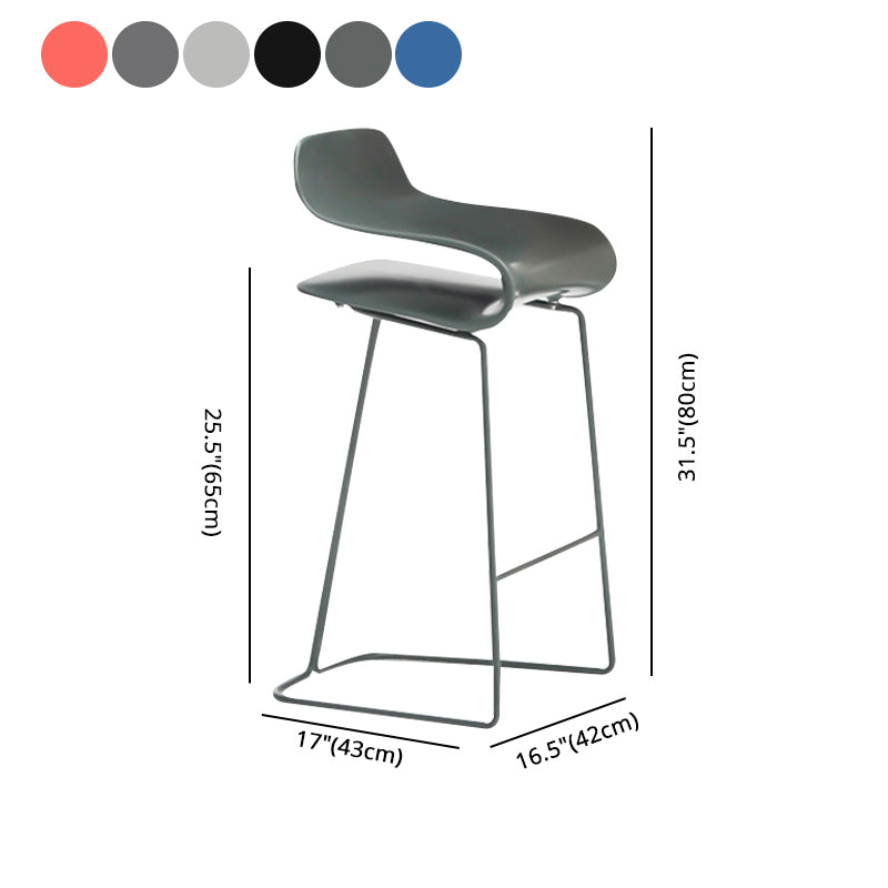 Low Back Footrest Counter Stool Saddle Seat Modern Counter Chair for Bar Clearhalo 'Bar Furniture' 'Bar Stools' 'bar_stools' 'furn' 'furn_bar_stools' 'furniture_bar_stools' 'Kitchen & Dining Furniture' 'kitchen&dining_furn' 'kitchen' 'kitchen_furn' Furniture' 4184708