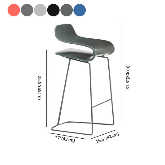 Low Back Footrest Counter Stool Saddle Seat Modern Counter Chair for Bar Clearhalo 'Bar Furniture' 'Bar Stools' 'bar_stools' 'furn' 'furn_bar_stools' 'furniture_bar_stools' 'Kitchen & Dining Furniture' 'kitchen&dining_furn' 'kitchen' 'kitchen_furn' Furniture' 4184708