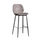 Modern Backrest Armless Counter Stool Iron Balcony Bar Stool with Leather Cushion Black 1 Piece Clearhalo 'Bar Furniture' 'Bar Stools' 'bar_stools' 'furn' 'furn_bar_stools' 'furniture_bar_stools' 'Kitchen & Dining Furniture' 'kitchen&dining_furn' 'kitchen' 'kitchen_furn' Furniture' 4184715
