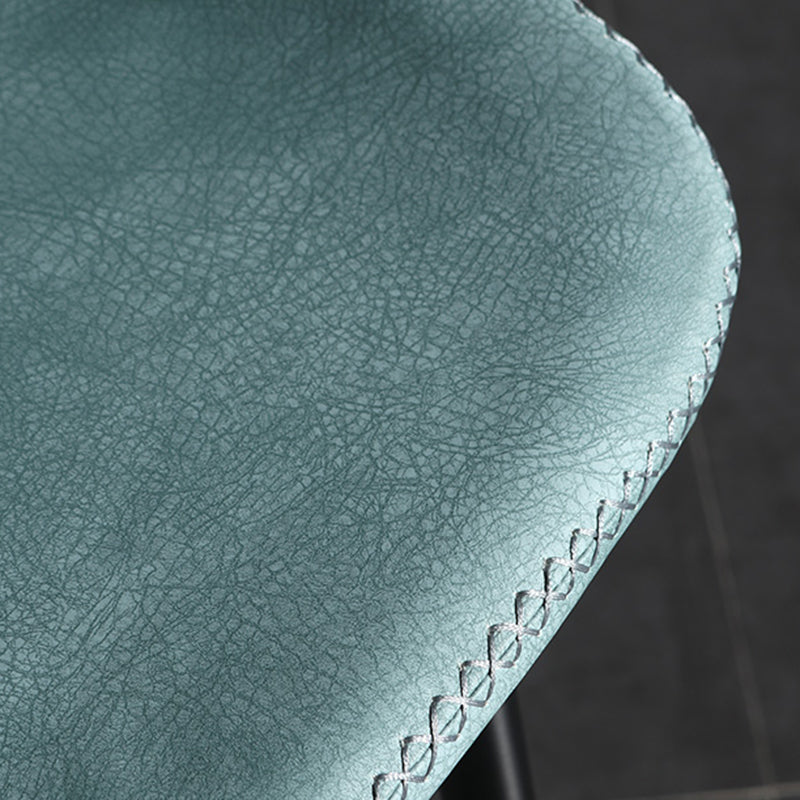 Modern Backrest Armless Counter Stool Iron Balcony Bar Stool with Leather Cushion Clearhalo 'Bar Furniture' 'Bar Stools' 'bar_stools' 'furn' 'furn_bar_stools' 'furniture_bar_stools' 'Kitchen & Dining Furniture' 'kitchen&dining_furn' 'kitchen' 'kitchen_furn' Furniture' 4184724