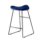 Leather Counter Stool Modern Backless Footrest Saddle Seat Bar Stool for Bar Blue 1 Piece Counter Stool(26"H) Clearhalo 'Bar Furniture' 'Bar Stools' 'bar_stools' 'furn' 'furn_bar_stools' 'furniture_bar_stools' 'Kitchen & Dining Furniture' 'kitchen&dining_furn' 'kitchen' 'kitchen_furn' Furniture' 4184750