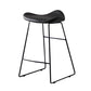 Leather Counter Stool Modern Backless Footrest Saddle Seat Bar Stool for Bar Grey 1 Piece Counter Stool(26"H) Clearhalo 'Bar Furniture' 'Bar Stools' 'bar_stools' 'furn' 'furn_bar_stools' 'furniture_bar_stools' 'Kitchen & Dining Furniture' 'kitchen&dining_furn' 'kitchen' 'kitchen_furn' Furniture' 4184751