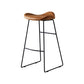 Leather Counter Stool Modern Backless Footrest Saddle Seat Bar Stool for Bar Clearhalo 'Bar Furniture' 'Bar Stools' 'bar_stools' 'furn' 'furn_bar_stools' 'furniture_bar_stools' 'Kitchen & Dining Furniture' 'kitchen&dining_furn' 'kitchen' 'kitchen_furn' Furniture' 4184752