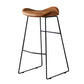 Leather Counter Stool Modern Backless Footrest Saddle Seat Bar Stool for Bar Light Brown 1 Piece Bar Stool(30"H) Clearhalo 'Bar Furniture' 'Bar Stools' 'bar_stools' 'furn' 'furn_bar_stools' 'furniture_bar_stools' 'Kitchen & Dining Furniture' 'kitchen&dining_furn' 'kitchen' 'kitchen_furn' Furniture' 4184762