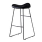 Leather Counter Stool Modern Backless Footrest Saddle Seat Bar Stool for Bar Black 1 Piece Bar Stool(30"H) Clearhalo 'Bar Furniture' 'Bar Stools' 'bar_stools' 'furn' 'furn_bar_stools' 'furniture_bar_stools' 'Kitchen & Dining Furniture' 'kitchen&dining_furn' 'kitchen' 'kitchen_furn' Furniture' 4184766