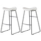 Leather Counter Stool Modern Backless Footrest Saddle Seat Bar Stool for Bar Off-White 2 Piece Set Bar Stool(30"H) Clearhalo 'Bar Furniture' 'Bar Stools' 'bar_stools' 'furn' 'furn_bar_stools' 'furniture_bar_stools' 'Kitchen & Dining Furniture' 'kitchen&dining_furn' 'kitchen' 'kitchen_furn' Furniture' 4184785