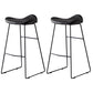 Leather Counter Stool Modern Backless Footrest Saddle Seat Bar Stool for Bar Grey 2 Piece Set Bar Stool(30"H) Clearhalo 'Bar Furniture' 'Bar Stools' 'bar_stools' 'furn' 'furn_bar_stools' 'furniture_bar_stools' 'Kitchen & Dining Furniture' 'kitchen&dining_furn' 'kitchen' 'kitchen_furn' Furniture' 4184786