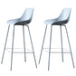 Contemporary Macaroon Counter Stools Armless Plastic Indoor Bar Stool with Iron Base Light Blue 2 Piece Set Clearhalo 'Bar Furniture' 'Bar Stools' 'bar_stools' 'furn' 'furn_bar_stools' 'furniture_bar_stools' 'Kitchen & Dining Furniture' 'kitchen&dining_furn' 'kitchen' 'kitchen_furn' Furniture' 4184795