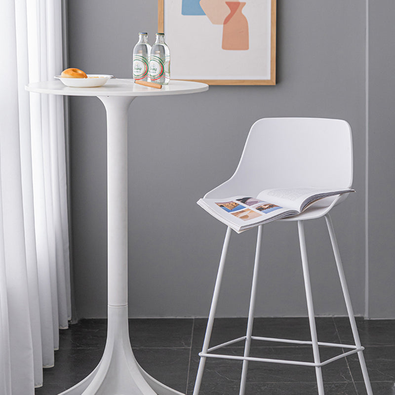 Contemporary Macaroon Counter Stools Armless Plastic Indoor Bar Stool with Iron Base Clearhalo 'Bar Furniture' 'Bar Stools' 'bar_stools' 'furn' 'furn_bar_stools' 'furniture_bar_stools' 'Kitchen & Dining Furniture' 'kitchen&dining_furn' 'kitchen' 'kitchen_furn' Furniture' 4184796