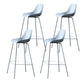 Contemporary Macaroon Counter Stools Armless Plastic Indoor Bar Stool with Iron Base Light Blue 4 Piece Set Clearhalo 'Bar Furniture' 'Bar Stools' 'bar_stools' 'furn' 'furn_bar_stools' 'furniture_bar_stools' 'Kitchen & Dining Furniture' 'kitchen&dining_furn' 'kitchen' 'kitchen_furn' Furniture' 4184798