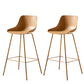 Contemporary Macaroon Counter Stools Armless Plastic Indoor Bar Stool with Iron Base Orange 2 Piece Set Clearhalo 'Bar Furniture' 'Bar Stools' 'bar_stools' 'furn' 'furn_bar_stools' 'furniture_bar_stools' 'Kitchen & Dining Furniture' 'kitchen&dining_furn' 'kitchen' 'kitchen_furn' Furniture' 4184819