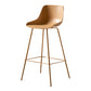 Contemporary Macaroon Counter Stools Armless Plastic Indoor Bar Stool with Iron Base Orange 1 Piece Clearhalo 'Bar Furniture' 'Bar Stools' 'bar_stools' 'furn' 'furn_bar_stools' 'furniture_bar_stools' 'Kitchen & Dining Furniture' 'kitchen&dining_furn' 'kitchen' 'kitchen_furn' Furniture' 4184820