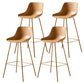 Contemporary Macaroon Counter Stools Armless Plastic Indoor Bar Stool with Iron Base Orange 4 Piece Set Clearhalo 'Bar Furniture' 'Bar Stools' 'bar_stools' 'furn' 'furn_bar_stools' 'furniture_bar_stools' 'Kitchen & Dining Furniture' 'kitchen&dining_furn' 'kitchen' 'kitchen_furn' Furniture' 4184821