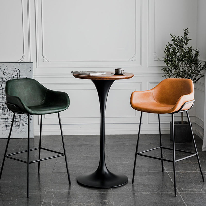 Bucket Low Back Bar Stool Leather Armed Counter Height Stools Clearhalo 'Bar Furniture' 'Bar Stools' 'bar_stools' 'furn' 'furn_bar_stools' 'furniture_bar_stools' 'Kitchen & Dining Furniture' 'kitchen&dining_furn' 'kitchen' 'kitchen_furn' Furniture' 4184845